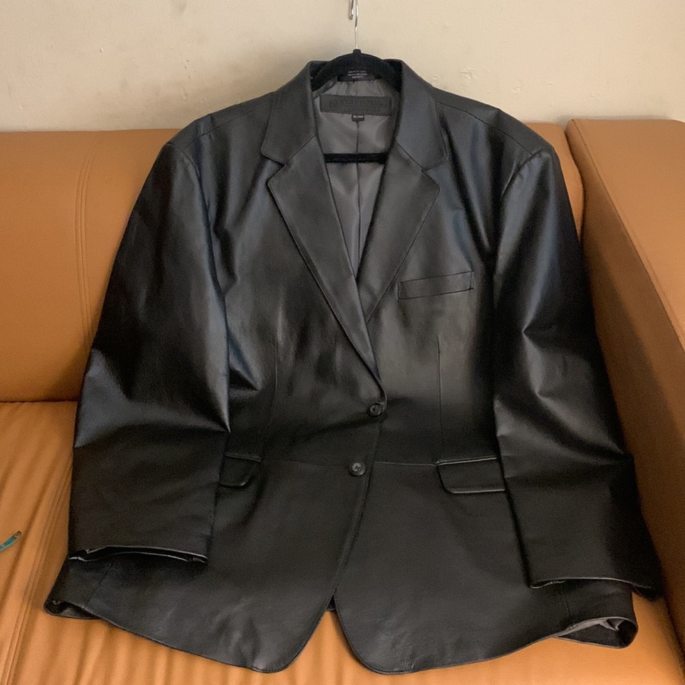 NWOT Stafford Gentlemen’s Genuine Leather Blazer/Jacket